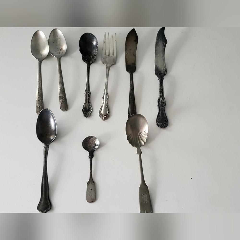 Assorted Silverplated Vintage Ornate Utensils